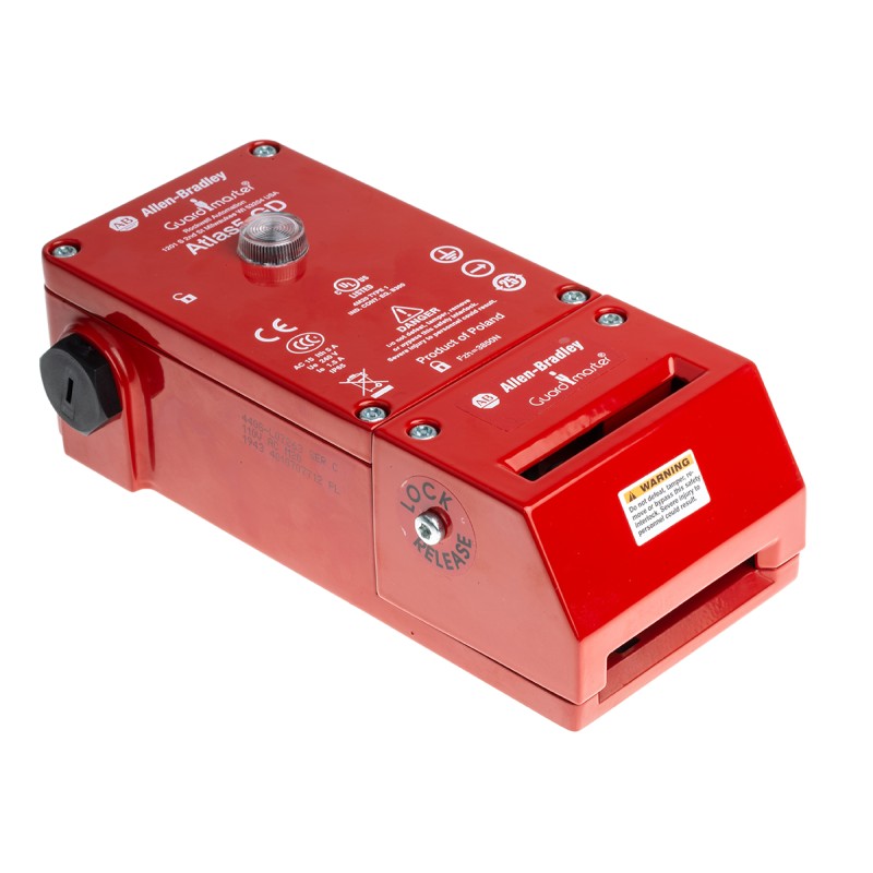 1 pcs - Allen Bradley Guardmaster 440G-L Series Solenoid Interlock Switch, Power to Unlock, 110V ac/dc, Actuator Included