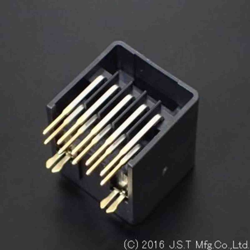1 Pack of 6 - JST JFA J2000 Series Right Angle PCB Header, 10 Contact(s), 2.5mm Pitch, 2 Row(s), Shrouded