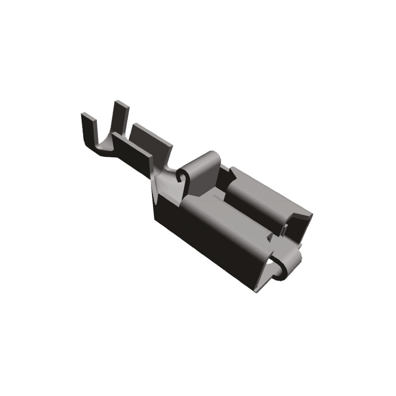 1 Pack of 6000 - TE Connectivity Positive Lock .250 Mk I Series Female Crimp Terminal, 20AWG Min, 15AWG Max