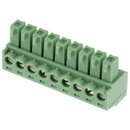 50 pcs - Phoenix Contact 3.81mm Pitch 9 Way Pluggable Terminal Block, Plug, Cable Mount, Screw Termination