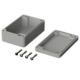 1 pcs - Bopla Euromas Series Light Grey ABS Enclosure, IP66, Light Grey Lid, 98 x 64 x 36mm