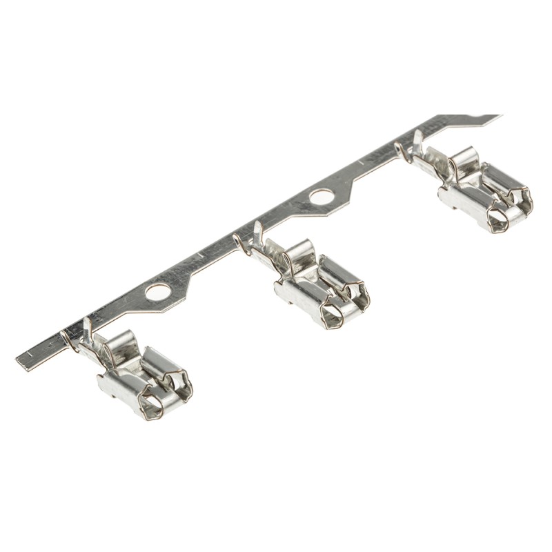 1 Pack of 6000 - TE Connectivity Positive Lock .250 Mk I Uninsulated Female Spade Connector, Receptacle, 6.35 x 0.81mm Tab Size,