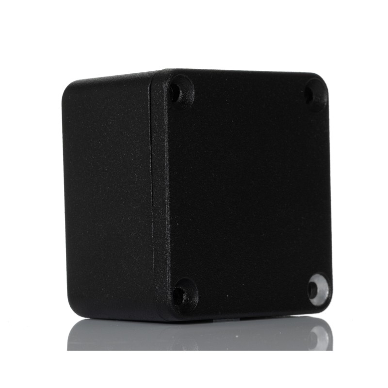 1 pcs - Hammond 1590 Series Black Die Cast Aluminium Enclosure, IP54, Black Lid, 50.5 x 50.5 x 27mm