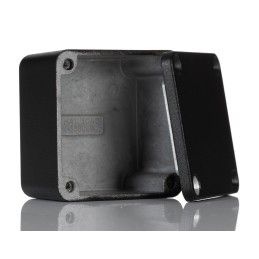 1 pcs - Hammond 1590 Series Black Die Cast Aluminium Enclosure, IP54, Black Lid, 50.5 x 50.5 x 27mm