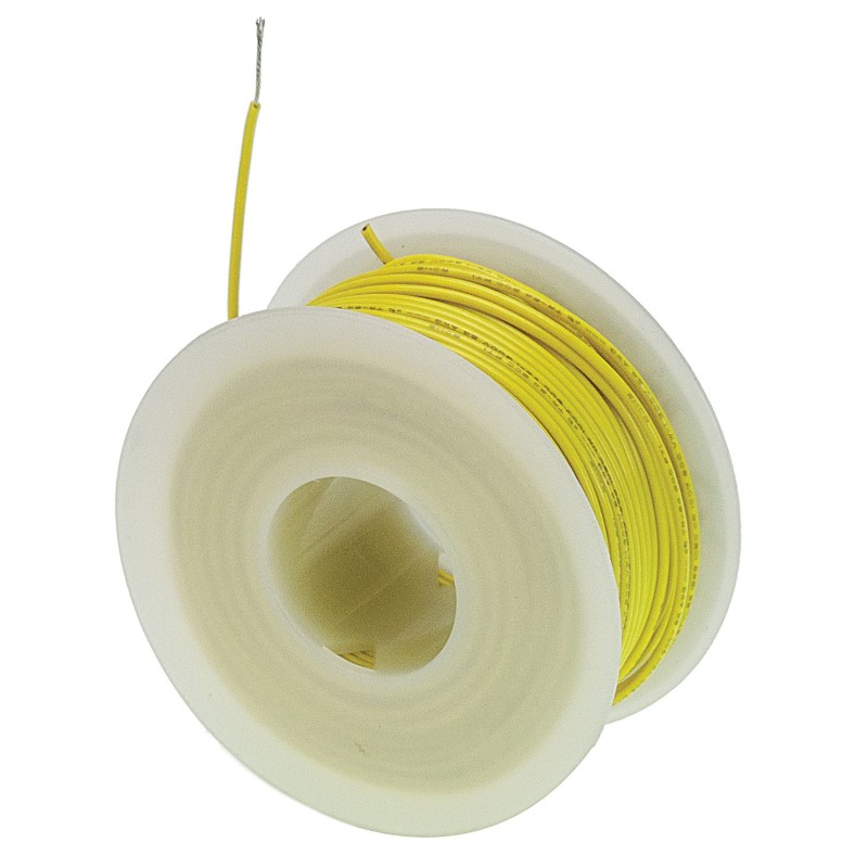 1 Reel of 30 M - Alpha Wire Yellow 0.2 mm² Hook Up Wire, 24 AWG, 7/0.20 mm, 30m, PVC Insulation