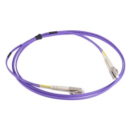 1 pcs - RS PRO LC to LC Duplex Multi Mode OM3 Fibre Optic Cable, 50/125μm, Purple, 2m