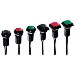 1 pcs - APEM Push Button Switch, Momentary, Panel Mount, 12mm Cutout, SPST, 48V ac, IP67