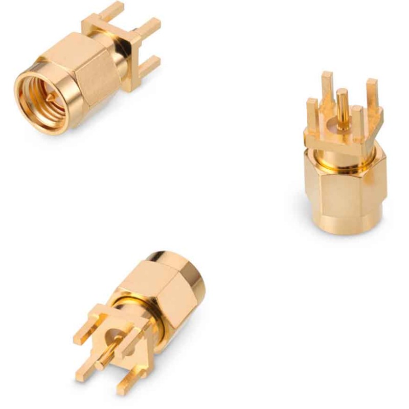 1 pcs - Wurth Elektronik WR-SMA Series, Plug PCB Mount SMA Connector, Solder Termination, Straight Body