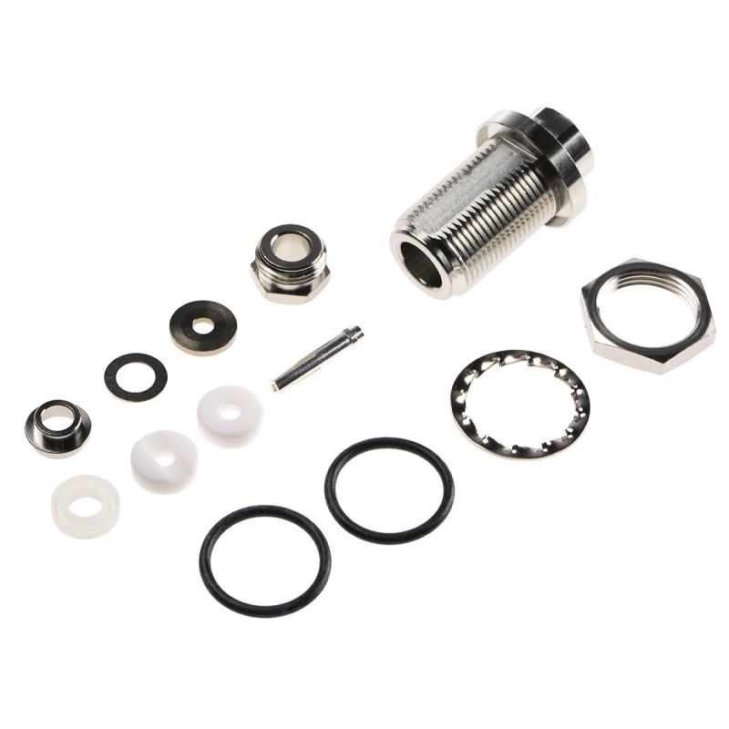 1 pcs - Telegartner, jack Panel Mount N Connector, 50Ω, Clamp Termination, Straight Body