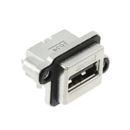 1 pcs - Amphenol ICC Right Angle, Panel Mount, Socket Type A 2.0 IP67 USB Connector