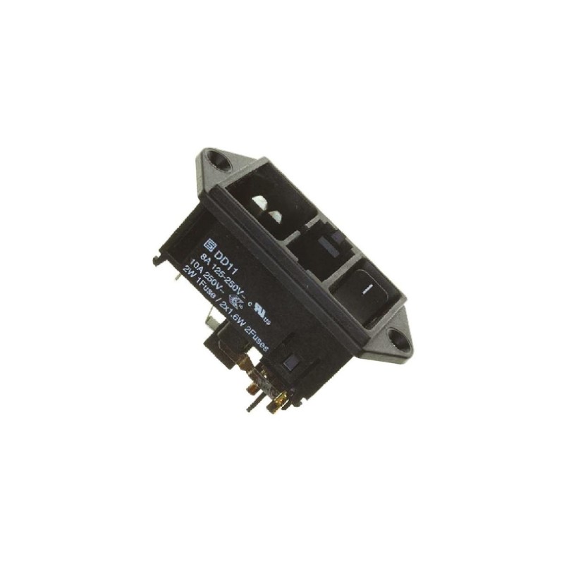 50 pcs - Schurter C14 Panel Mount IEC Connector Male, 10A, 250 V, Fuse Size 5 x 20mm