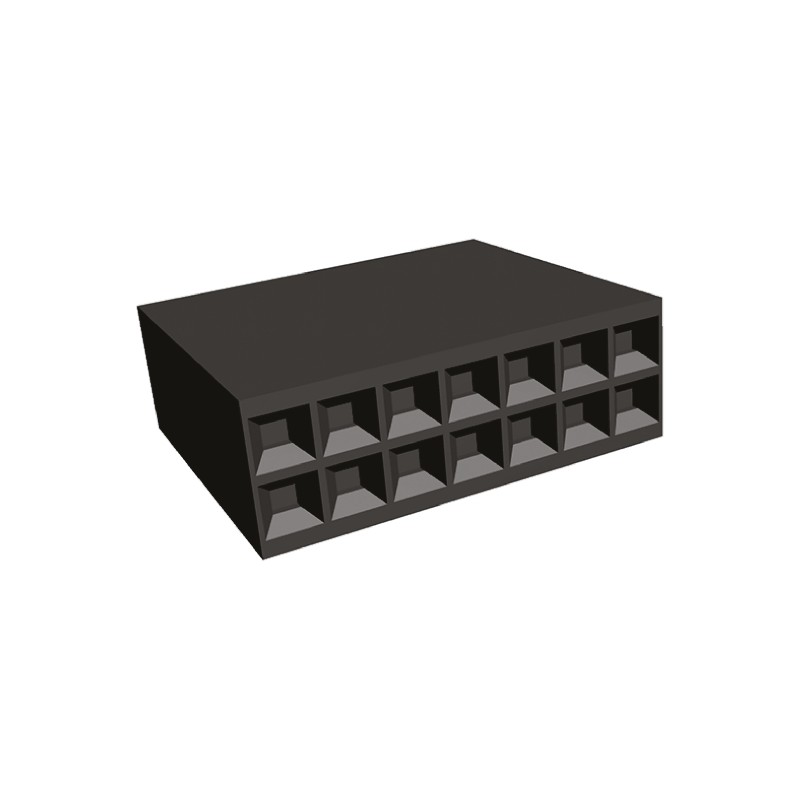 1 pcs - TE Connectivity, AMPMODU MOD IV Female Connector Housing, 2.54mm Pitch, 14 Way, 2 Row