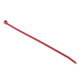 1 Bag of 100 - HellermannTyton Cable Tie, 200mm x 4.6 mm, Red Polyamide 6.6 (PA66), Pk-100