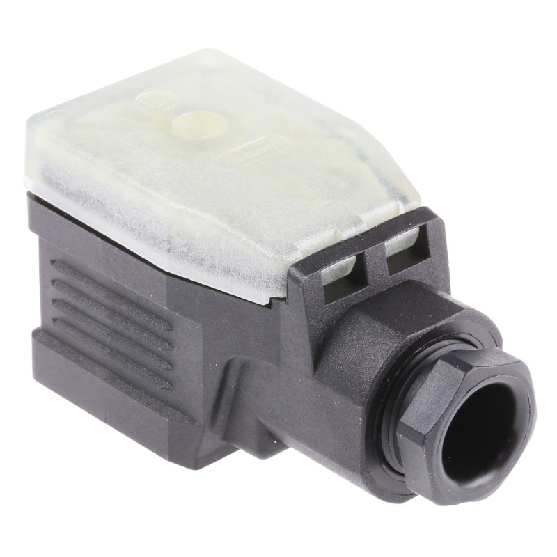 1 pcs - Hirschmann GDME 2P+E DIN 43650 A, Female Solenoid Valve Connector, No, 250 V dc, 400 V ac Voltage