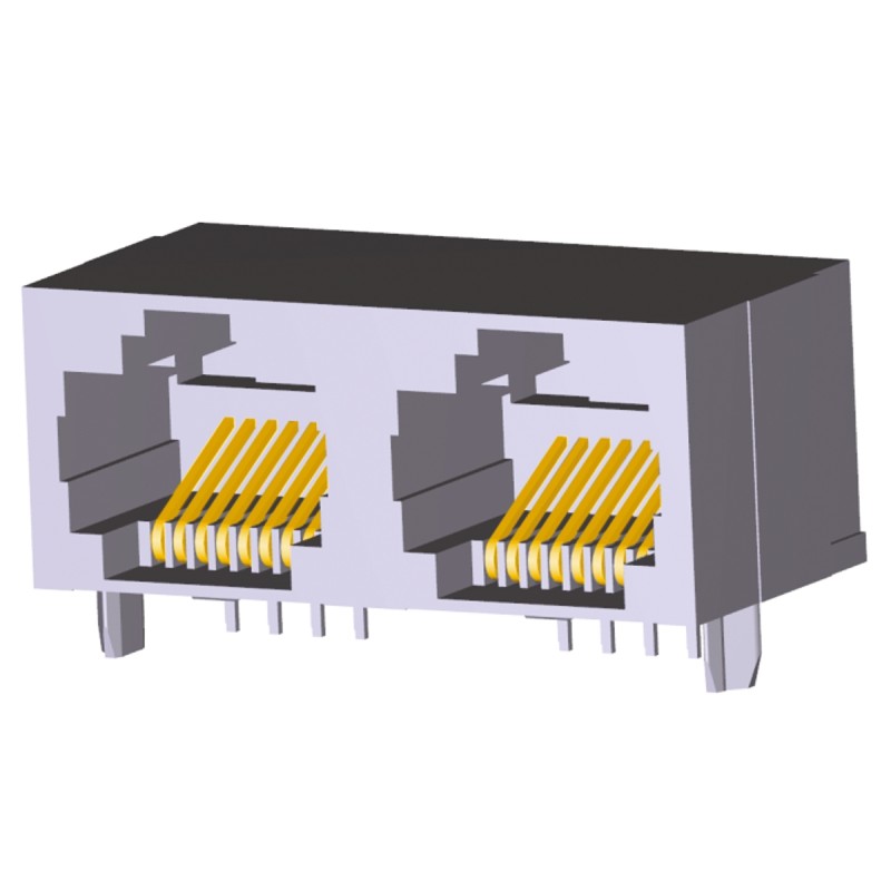 288 pcs - TE Connectivity 5406526 Series Female RJ45 Connector, PCB Mount, Cat5