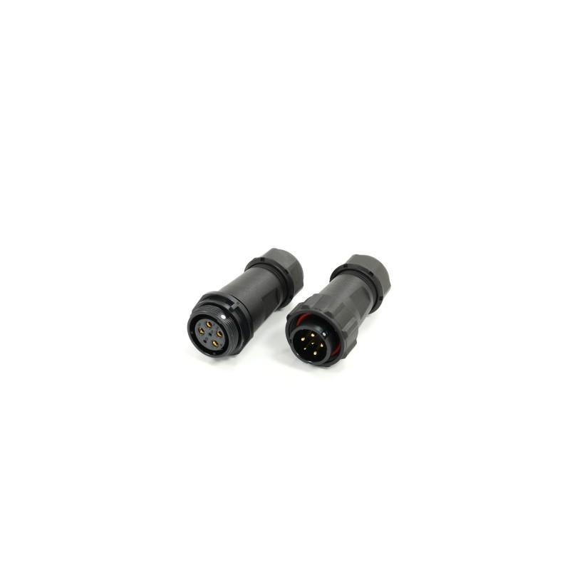 1 Pair - RS PRO Circular Connector, 6 Contacts, Cable Mount, 21 mm Connector, Plug and Socket, Male and Female Contacts, IP68