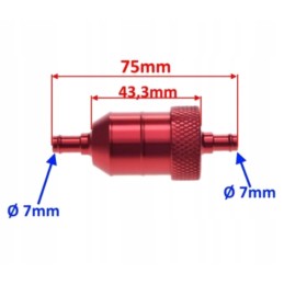 Cross enduro atv aluminum cnc fuel filter 6 mm