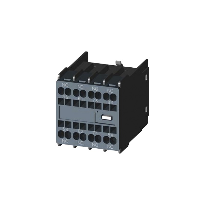 1 pcs - Siemens Auxiliary Contact, 4 Contact, 1NC + 3NO, Snap-On, Sirius Innovation