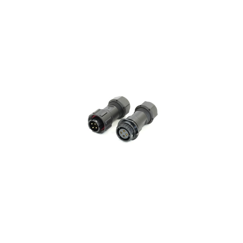 1 Pair - RS PRO Circular Connector, 4 Contacts, Cable Mount, 17 mm Connector, Plug and Socket, Male and Female Contacts, IP68