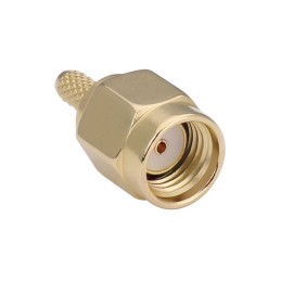 1 pcs - TE Connectivity, Plug PCB Mount SMA Connector, Crimp Termination, Straight Body