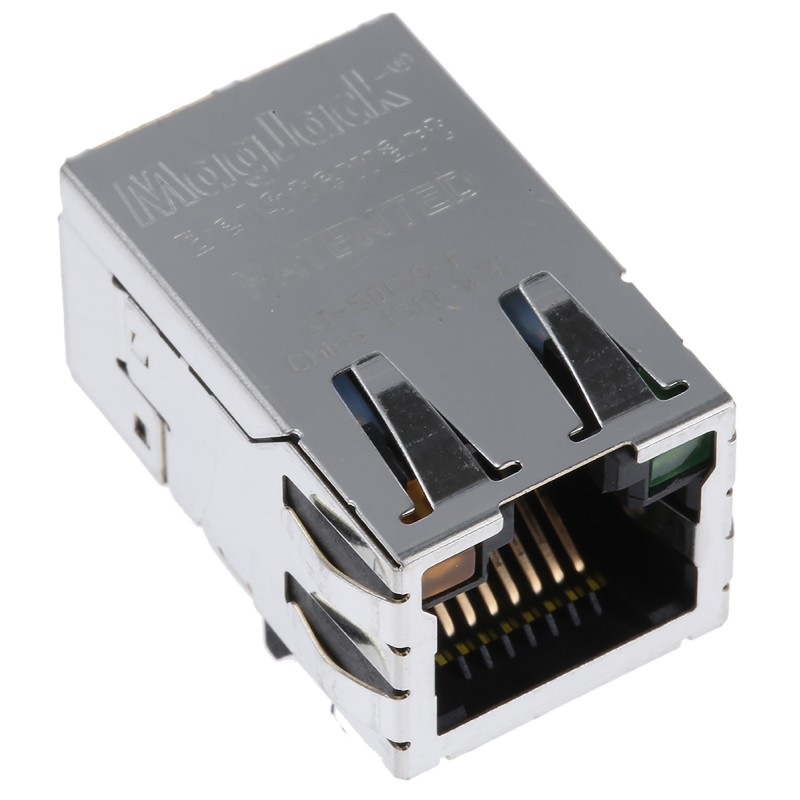 1 pcs - Bel-Stewart MagJack Series Female RJ45 Connector, Through Hole, STP Shield