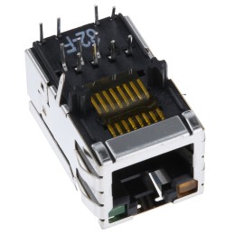 1 pcs - Bel-Stewart MagJack Series Female RJ45 Connector, Through Hole, STP Shield