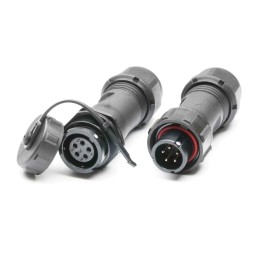 1 Pair - RS PRO Circular Connector, 5 Contacts, Cable Mount, Plug and Socket, Male and Female Contacts, IP67