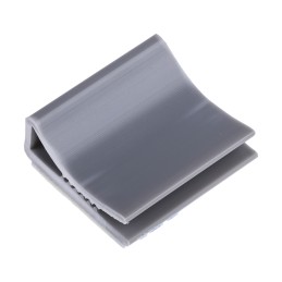 100 pcs - RS PRO Grey PVC Flat Cable Clamp, 8mm Max. Bundle