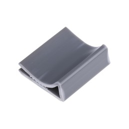 100 pcs - RS PRO Grey PVC Flat Cable Clamp, 8mm Max. Bundle