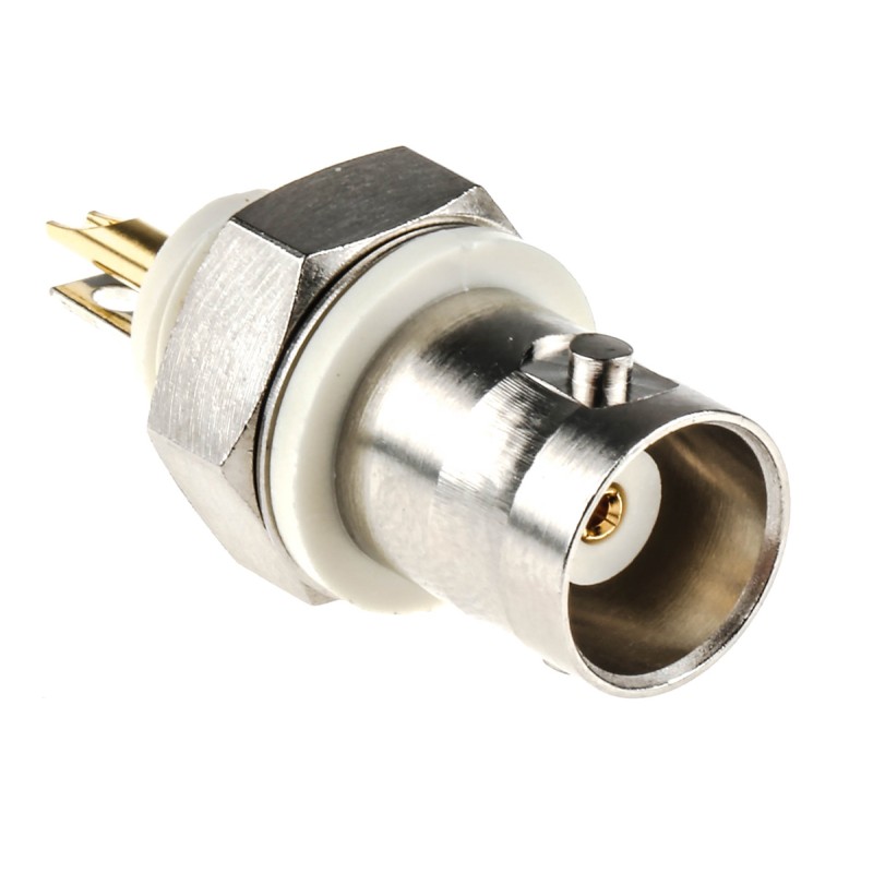 1 pcs - Amphenol, jack Panel Mount BNC Connector, 50Ω, Solder Termination, Straight Body
