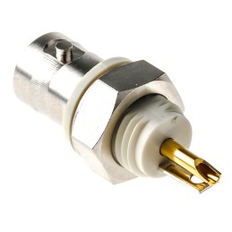 1 pcs - Amphenol, jack Panel Mount BNC Connector, 50Ω, Solder Termination, Straight Body