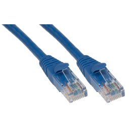 1 pcs - RS PRO Cat5e Male RJ45 to Male RJ45 Ethernet Cable, U/UTP, Blue PVC Sheath, 0.5m