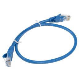 1 pcs - RS PRO Cat5e Male RJ45 to Male RJ45 Ethernet Cable, U/UTP, Blue PVC Sheath, 0.5m