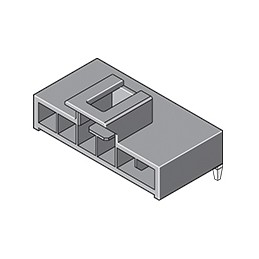 300 pcs - Molex Nano-Fit Series Right Angle Through Hole PCB Header, 2 Contact(s), 2.5mm Pitch, 1 Row(s), Shrouded
