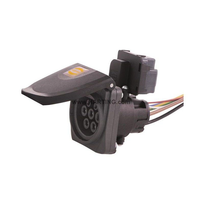 1 pcs - HARTING, Type 2 Charging Inlet Socket, 32A 480 V ac