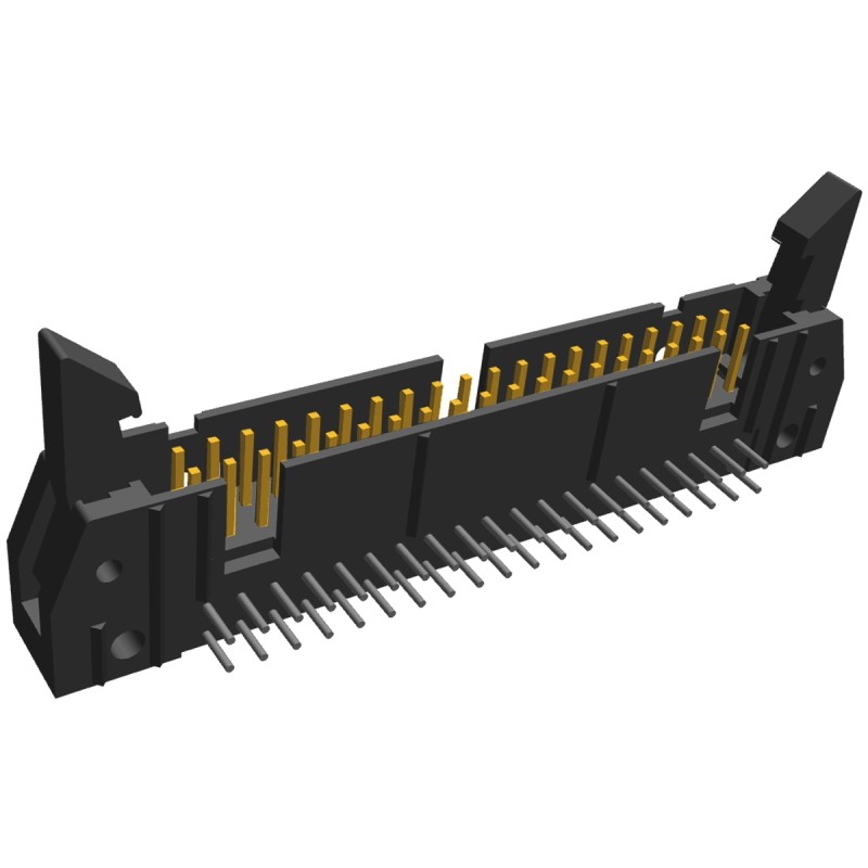 32 pcs - TE Connectivity AMP-LATCH Series Right Angle Through Hole PCB Header, 40 Contact(s), 2.54mm Pitch, 2 Row(s), Shrouded