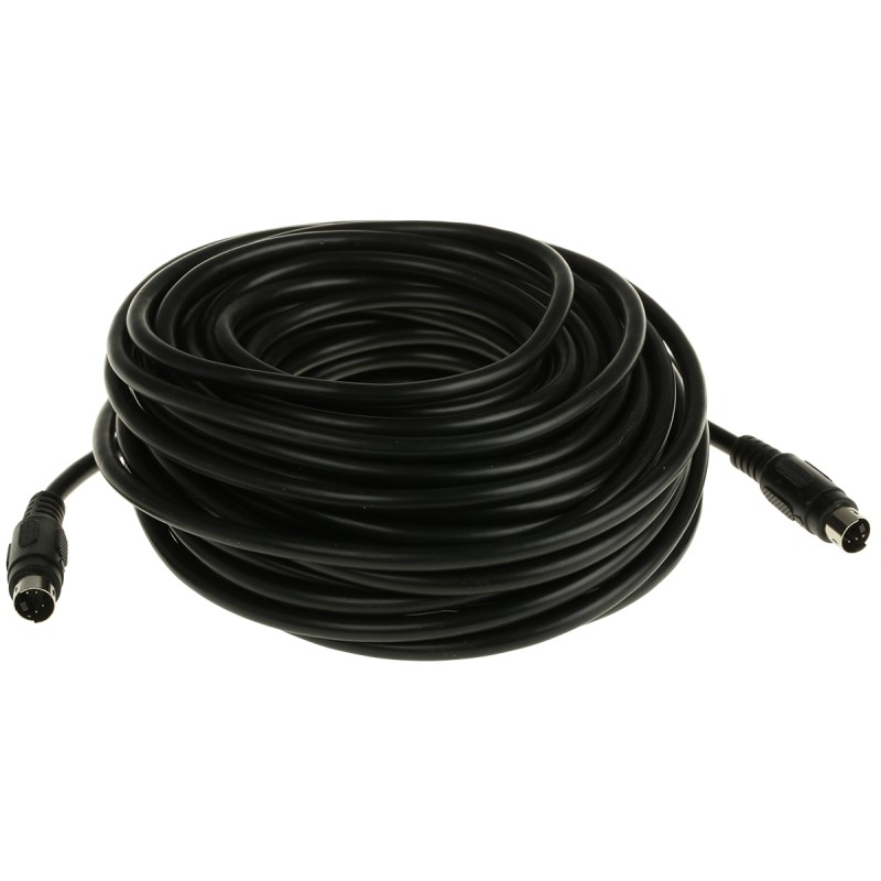 1 pcs - RS PRO Male 4 Pin mini-DIN to Male 4 Pin mini-DIN Black DIN Cable 15m