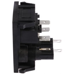 1 pcs - Bulgin C14 Snap-In IEC Connector Male, 10A, 250 V, Fuse Size 5 x 20mm