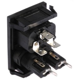 1 pcs - Bulgin C14 Snap-In IEC Connector Male, 10A, 250 V, Fuse Size 5 x 20mm