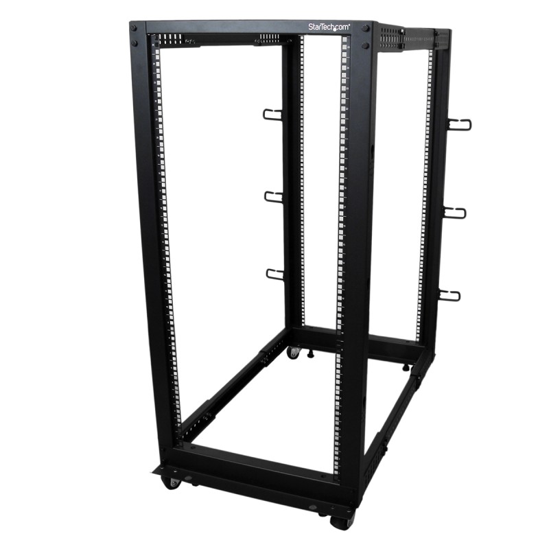 1 pcs - StarTech.com Black 25U Steel Server Rack , with 4-Post Frame