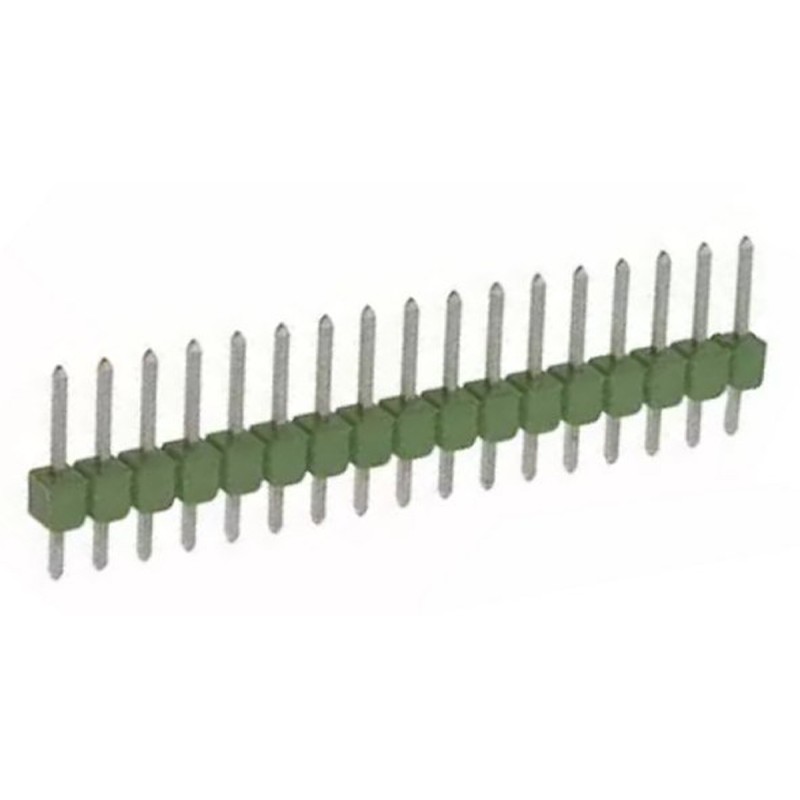 500 pcs - TE Connectivity AMPMODU MOD II Series Straight Through Hole Pin Header, 16 Contact(s), 2.54mm Pitch, 1 Row(s),