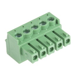 500 pcs - RS PRO 3.81mm Pitch 5 Way Pluggable Terminal Block, Plug, Through Hole, Screw Termination