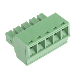 500 pcs - RS PRO 3.81mm Pitch 5 Way Pluggable Terminal Block, Plug, Through Hole, Screw Termination