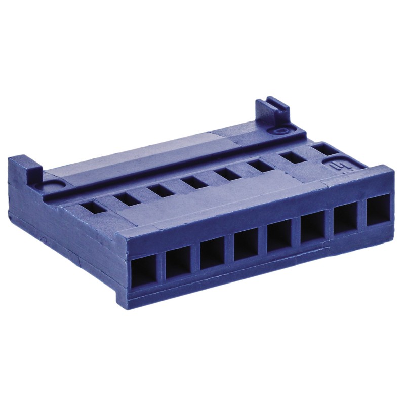 500 pcs - TE Connectivity, AMPMODU HE13/HE14 Female Connector Housing, 2.54mm Pitch, 8 Way, 1 Row