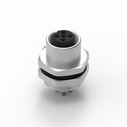 35 pcs - Wurth Elektronik Circular Connector, 5 Contacts, Panel Mount, M12 Connector, Socket, Female, IP68, WR-CIRC Series