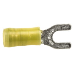 500 pcs - TE Connectivity, PIDG Insulated Crimp Spade Connector, 2.6mm² to 6.6mm², 12AWG to 10AWG, M5 Stud Size Nylon, Yellow