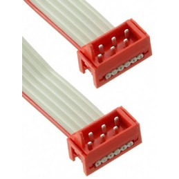 1 pcs - TE Connectivity Micro-MaTch Series Flat Ribbon Cable, 6-Way, 1.27mm Pitch, 200.5mm Length, Micro-MaTch IDC to