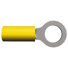 500 pcs - TE Connectivity, PIDG Insulated Ring Terminal, M8 Stud Size, 2.7mm² to 6.6mm² Wire Size, Yellow