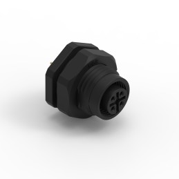 35 pcs - Wurth Elektronik Circular Connector, 4 Contacts, Panel Mount, M12 Connector, Socket, Female, IP68, WR-CIRC Series
