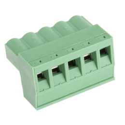 500 pcs - RS PRO 5.08mm Pitch 5 Way Pluggable Terminal Block, Plug, Through Hole, Screw Termination